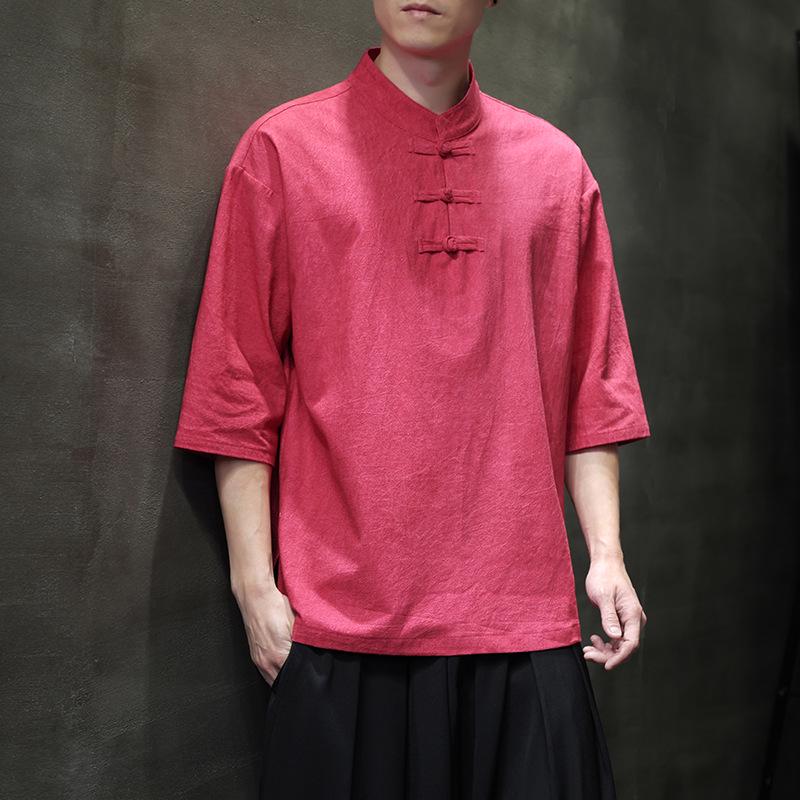 

2026 Plus Size Men s Casual Chinese Style T-shirt XL