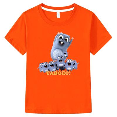 Grizzy and The Lemmings T Shirt Kids Harajuku Round Neck Short Sleeve Tshirt Boy Girls Casual Top 100% Cotton Kawaii Tees Shirts