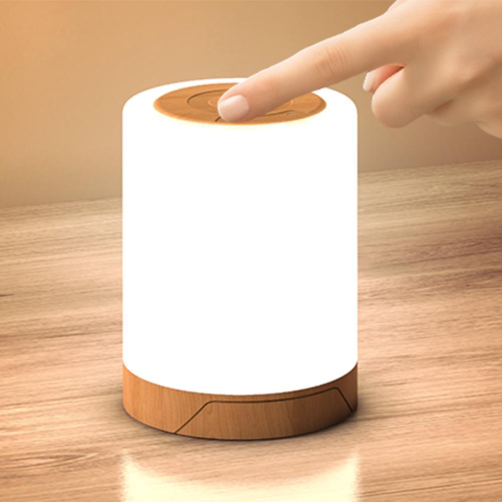 Bedside Table Lamp with Timer RGB Nightstand Lamp Dimmable Modern Decorative Light Touch Sensor for Bedroom Living Room