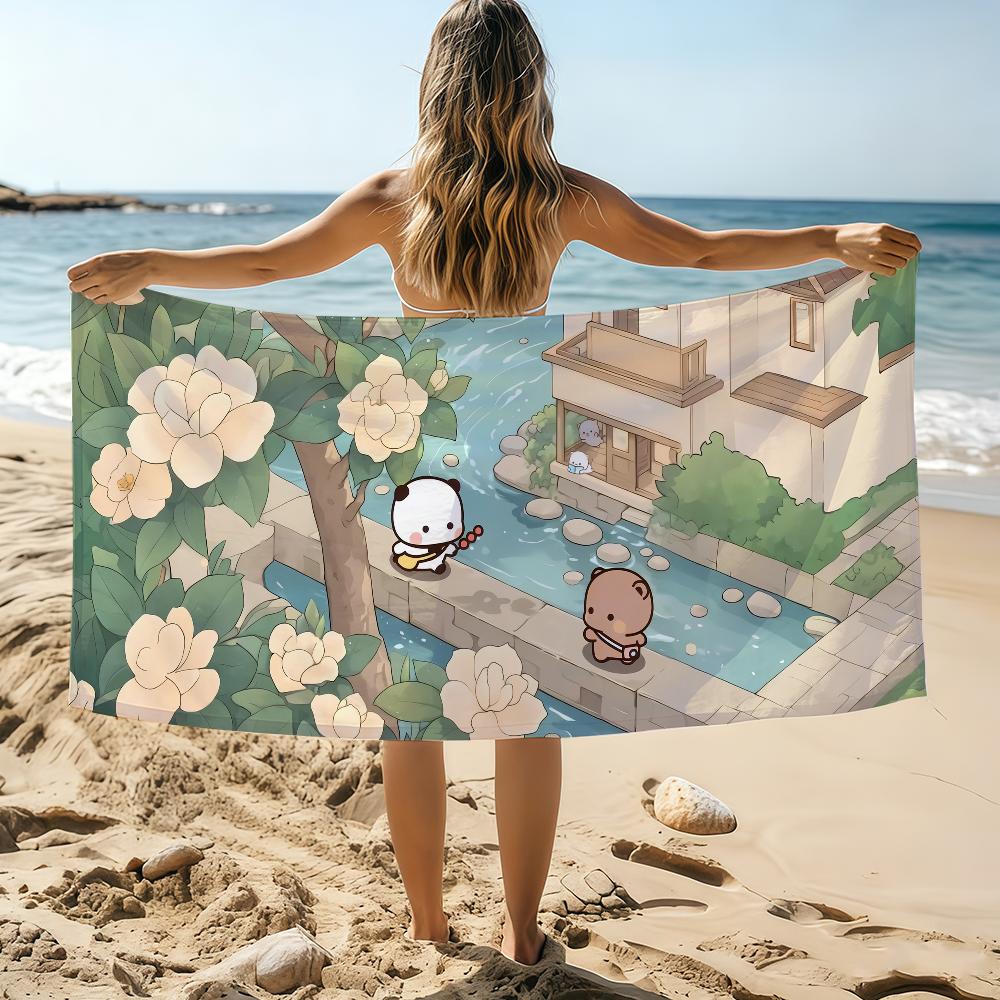 Asciugamano da Spiaggia Bubu e Dudu Cartone Animato Asciugatura Rapida Sovradimensionato Assorbente Morbido Asciugamani da Bagno/Spiaggia per Uomini Donne