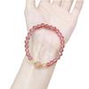 Moonlight Stone & Strawberry Crystal Bracelet - Girlish Couple Design, Niche Jewelry for Attracting Wealth.