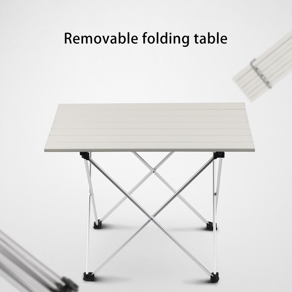 Ultra Light Foldable Aluminum Camping Table Portable Picnic BBQ Desk Small Black