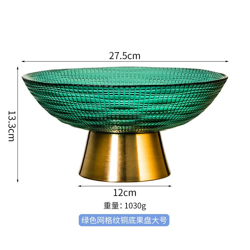 High Foot Glass Fruit Plate Candy Plate Refreshment Plates Snack Trays Dried Fruit Plates Dessert Bowl Salad Bowl Dim Sum Dish