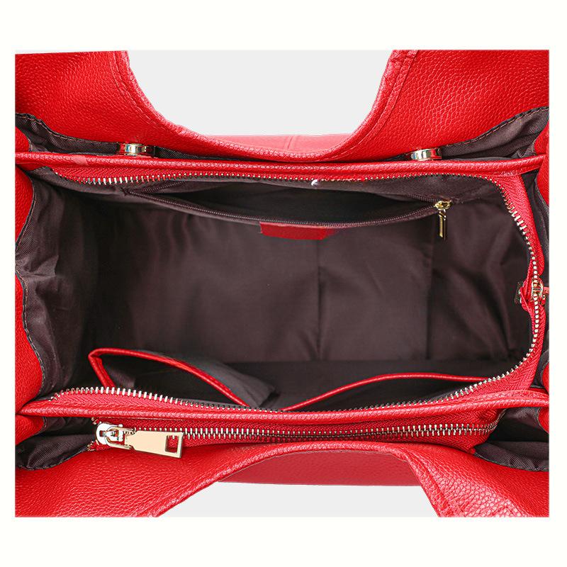 Large Capacity Tote Bag New Top Layer Cowhide Handbag Fashionable Versatile and Fashionable Shoulder Bag for Women