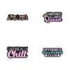 Creative Colorful Optimism Inspirational Metal Brooch Letter Pin For Fashionable Outfits