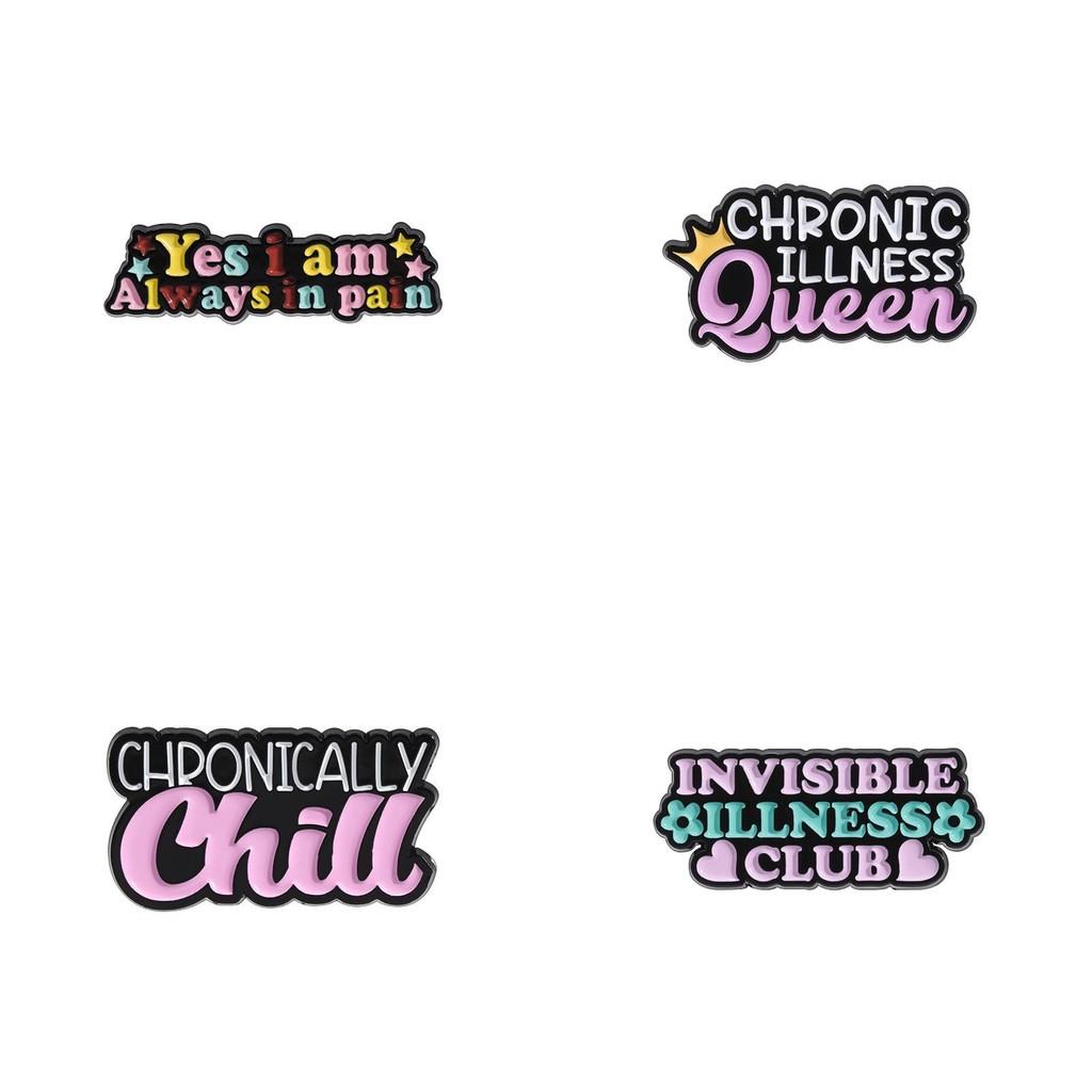 Creative Colorful Optimism Inspirational Metal Brooch Letter Pin For Fashionable Outfits