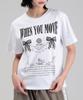 WHEN YOU MOVE Ribbon Lace Graphic Short Sleeve T-Shirt White