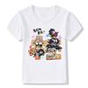 Fashion Cartoon Demon Slayer Anime Kimetsu No Yaiba Children's T-Shirt Summer Loose Short Sleeves White Women Tops Boy Girl Tees