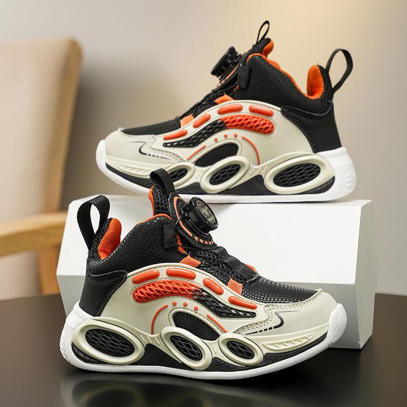 Boys' sports shoes Boys' shoes 2025 new running leather basketball shoes breathable medium and large children's boys non-slip