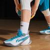 Li Ning Sonic 10 V1 Youth Basketball Shoes Kids sneakers White Gray Blue YKBS022-1