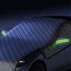 Car Windshield Snow Cover With 2 Side Mirrors Cover Winter Auto Engine Hood Snow Cover With Car Head Guard With Reflective Strip