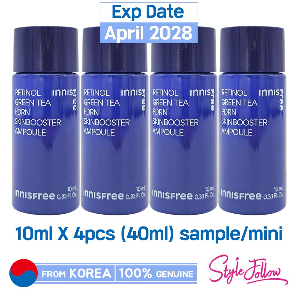 

4 шт./40 мл_[INNISFREE] Ретинол Зеленый чай PDRN Скинбустер Ампула 10 мл (Образец) 10ml X 4pcs (40ml) sample