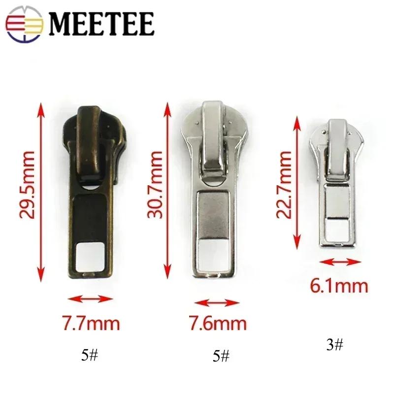 10/20Pcs 3# 5# Zipper Slider for Metal Resin Zips Bag Clothes Shoes Decor Zippers Puller Head Garment Sewing Closure Accessories