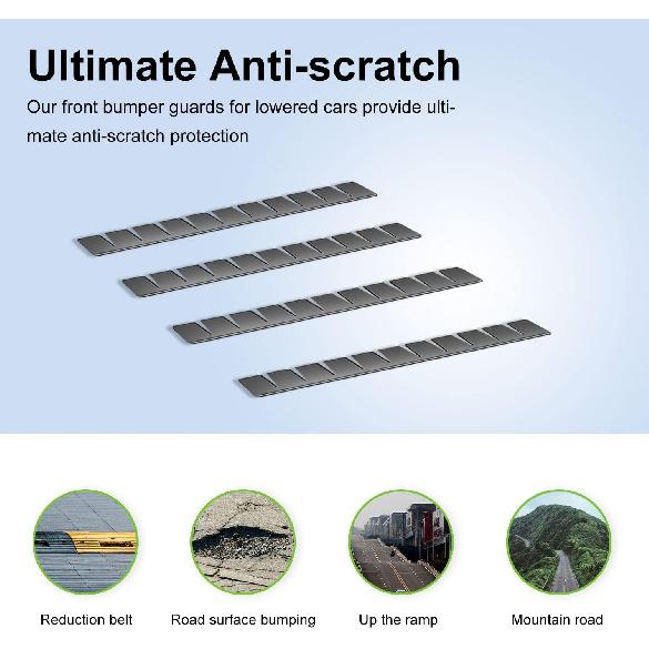 Front Bumper Scrape Guard 8 Pack Car Universal Black Bumper Lips Scrape Guard Car Under Bumper Or Anti-Scratch DIY Protector For Lowered Cars, Sport