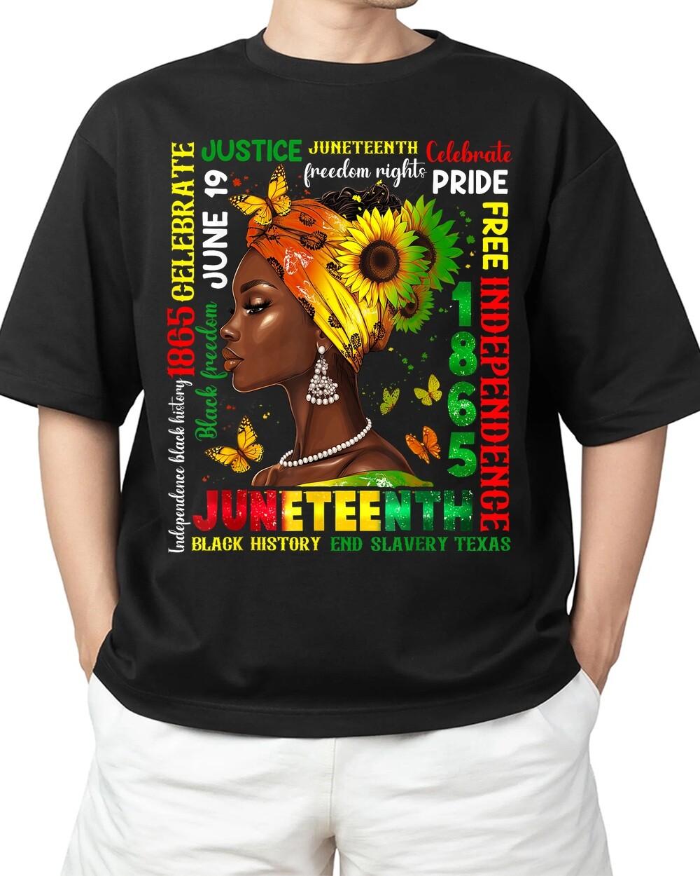Black Women Juneteenth 1865 Celebrate Black History Pride Adult S-4XL T-Shirt S