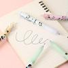12pcs Cartoon Panda Box Press Pen Cute Metal Pen Clip Press Neutral Pen Black Signature Pen ST0.5mm Black Back To School Season