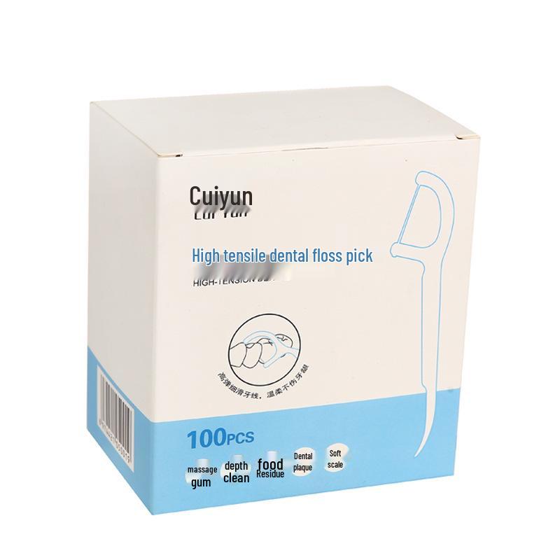 50-Piece High-Tensile Ultra-Fine Dental Floss Sticks with Logo for Oral Care