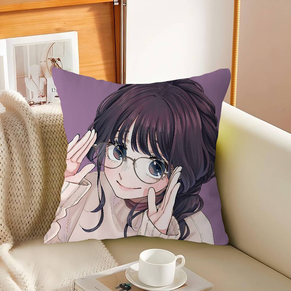 New K-Kaoruko Waguri Pillowcase Toon Gift Cushion Cover Bedroom Home Sofa Chair Seat Decor Pillow Case