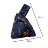 Chinese Calligraphy Pattern Knot Bag Casual Portable Purse for Business Events