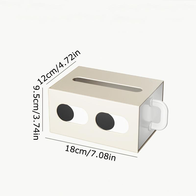 1PC Tissue Multi-Functional Creative Desktop-Suitable Funny Face Home-Use Holder Compact Box Drawer-Type 18x12x9.5cm