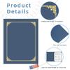 HAUTOCO 10 Pack Certificate Holders, Navy Blue Diploma Holders, Document Award Covers Certificate Folders with Gold Foil Border for 8.5x11 Letter