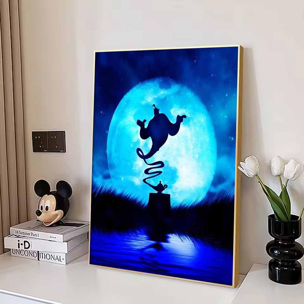 Full Round Diamond Painting Aladdin's Magic Lamp Art Rhinestone Picture Mosaic DIY 5D Cross Stitch Embroidery Home Decoration