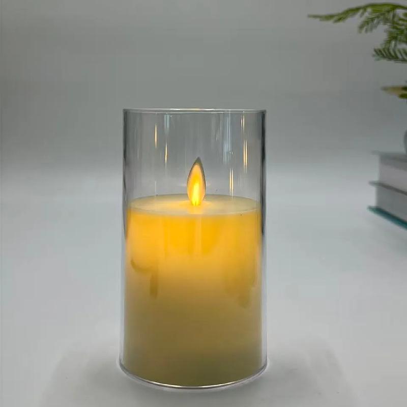 LED Acrylic Candle Light with Remote Control for Romantic Atmosphere and Birthday Party Decoration