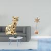 Cat Statue Decorative Figurine Animal Sculpture Art Craft Ornament for Fireplace Table Party Home