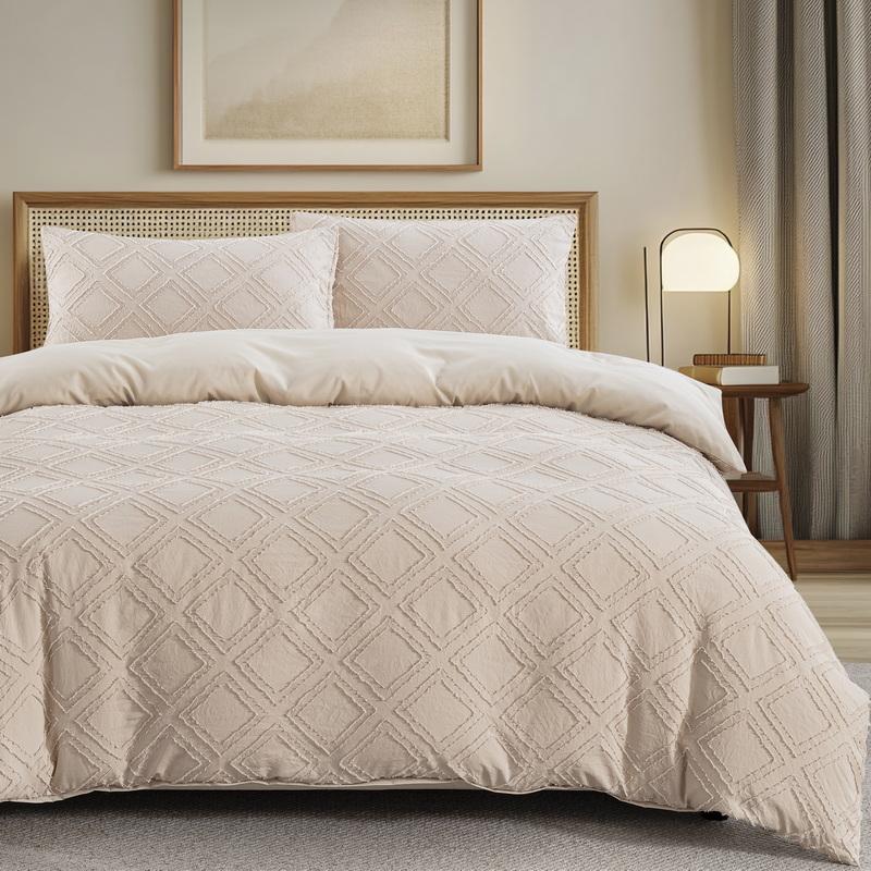 Modern Jacquard 100% Polyester Microfiber Paper Cutting 3pcs Quilt Duvet Cover Set Pillowcases Bedding Set for All-Season
