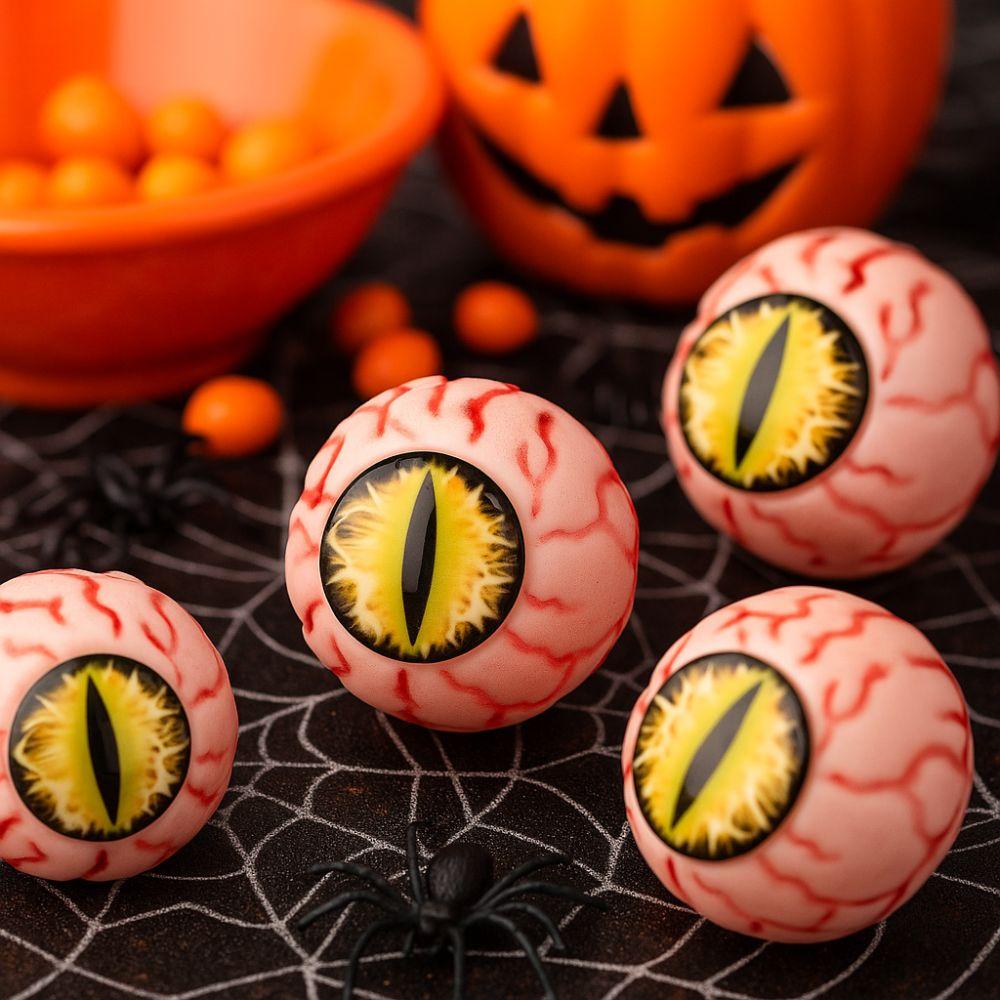 10pcs 5cm Halloween Eyeballs Realistic Red Bloodline Eye Halloween Fake Balls House Decoration