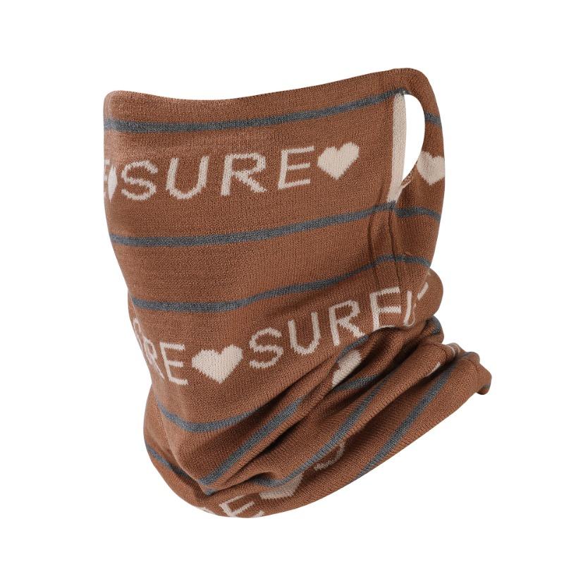 Fashion Versatile Knitted Scarf Autumn and Winter Outdoor Cycling Warm Neck Cover Windproof Half Cover Extended Ear Hanging Mask