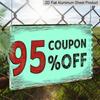 2D Flat, Bohemian Aluminium Coupon Board Wall-Mounted Suitable for Christmas, Thanksgiving, Easter & Hanukkah - Discount Voucher Display Sign with