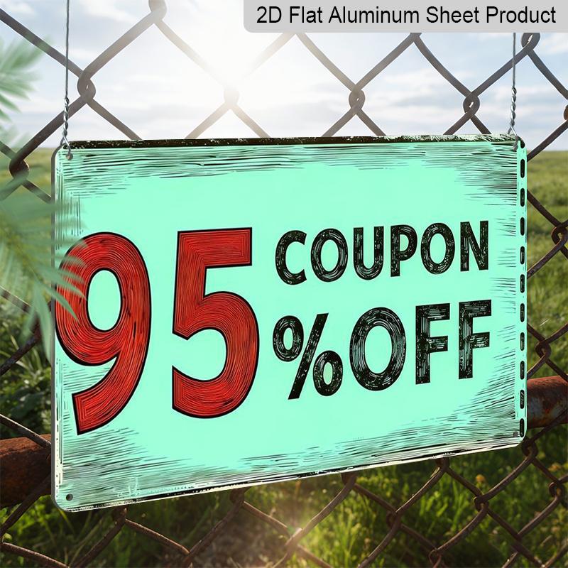 2D Flat, Bohemian Aluminium Coupon Board Wall-Mounted Suitable for Christmas, Thanksgiving, Easter & Hanukkah - Discount Voucher Display Sign with