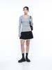 Chaenseseunoi Slim Fit V-Neck Ribbed Knit Sky/W251Tp04Sk