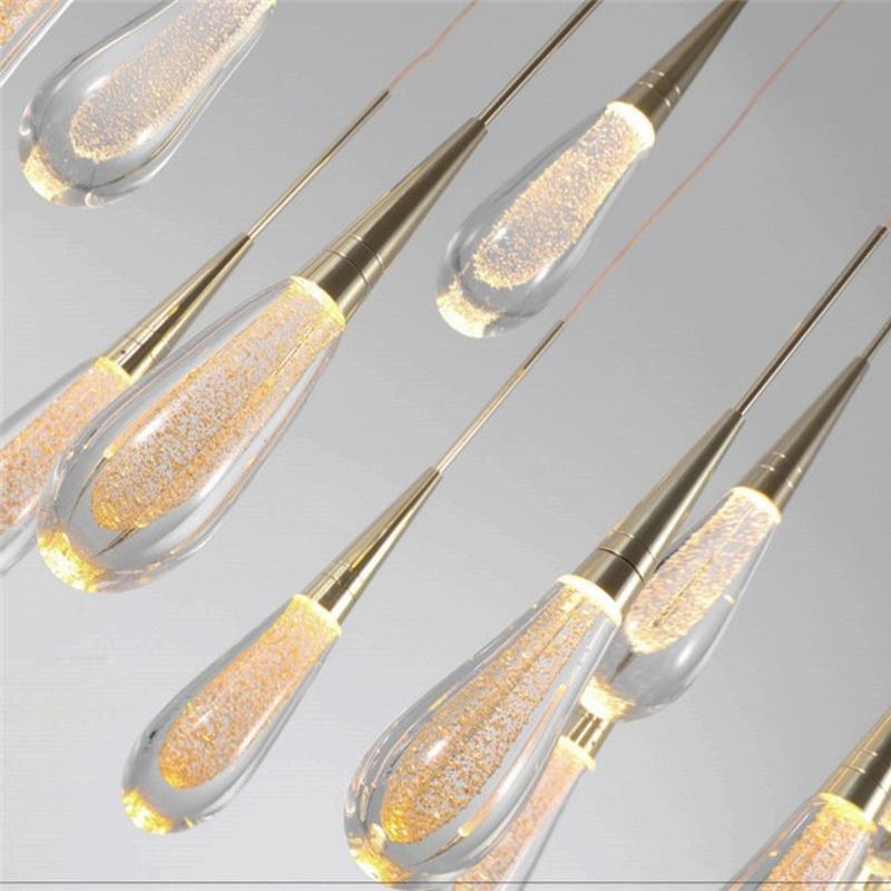 Купить Современная светодиодная люстра с каплями воды, роскошная ...