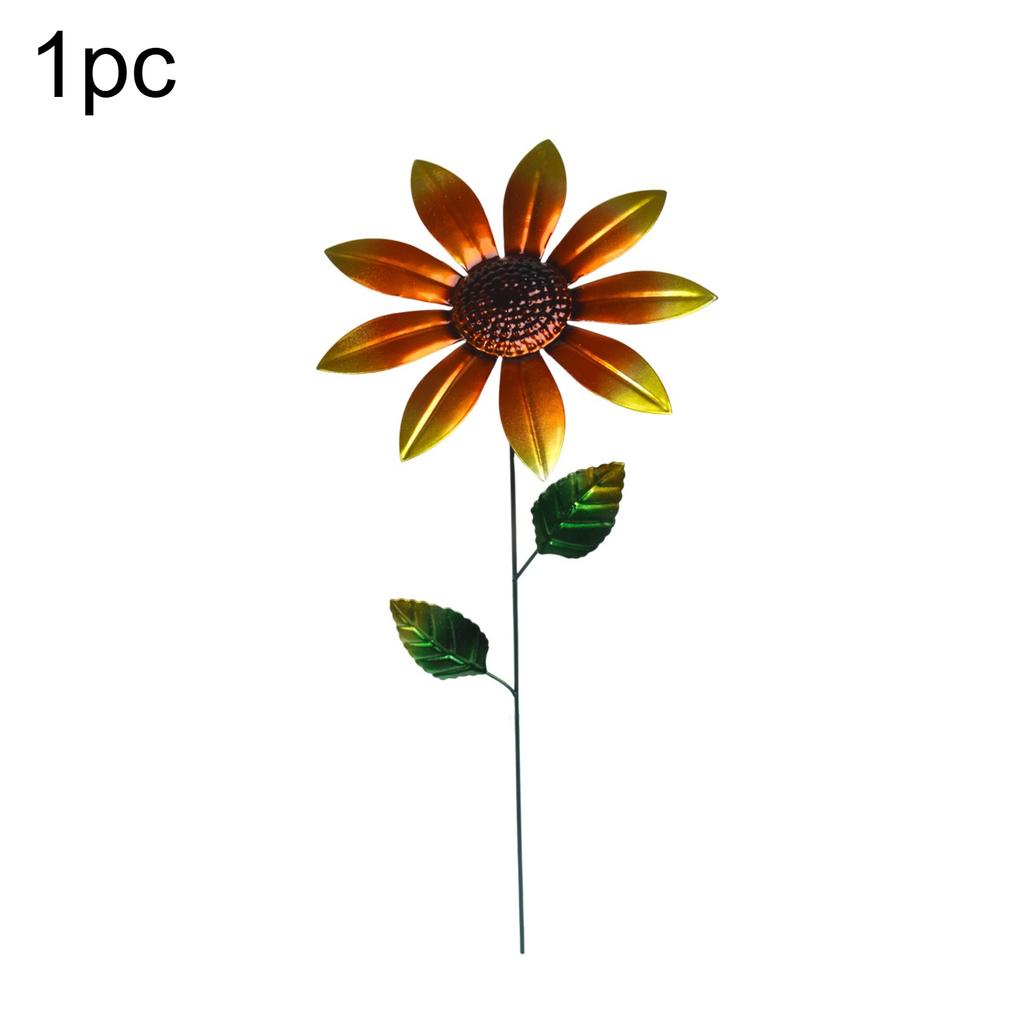 Colorful Metal Sunflower Garden Stakes Decorative Outdoor Flower Ornaments for Outdoor Yard Patio and Lawn Decoration