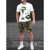 Neue Mode 3D Lustiger Druck Herren Anzug Übergroß Kurzarm Shorts Zweiteiler Herren Sportbekleidung Sommer Freizeit Reise Anzug