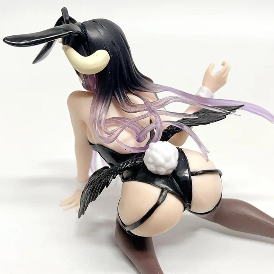 Overlord Albedo Bunny Girl Anime Figure Sexy Swimsuit Action Collectible Model Doll Noodle Stopper Adult Gift Toy