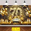 2D-Flachdesign, Stoffhintergrund für ein Banner zum 70. Geburtstag, für Partys, Hochzeiten, Geburtstage und Dekorationsfeiern
