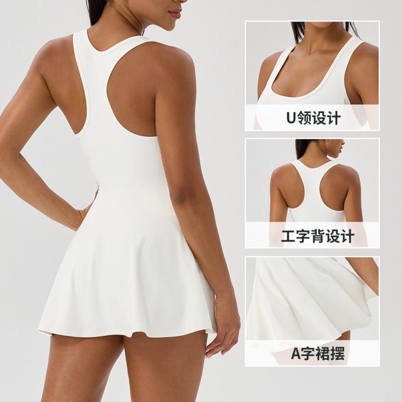 Womens Breathable Quick-Dry Sleeveless Tennis Skort Yoga Fitness Running Outdoor Sports