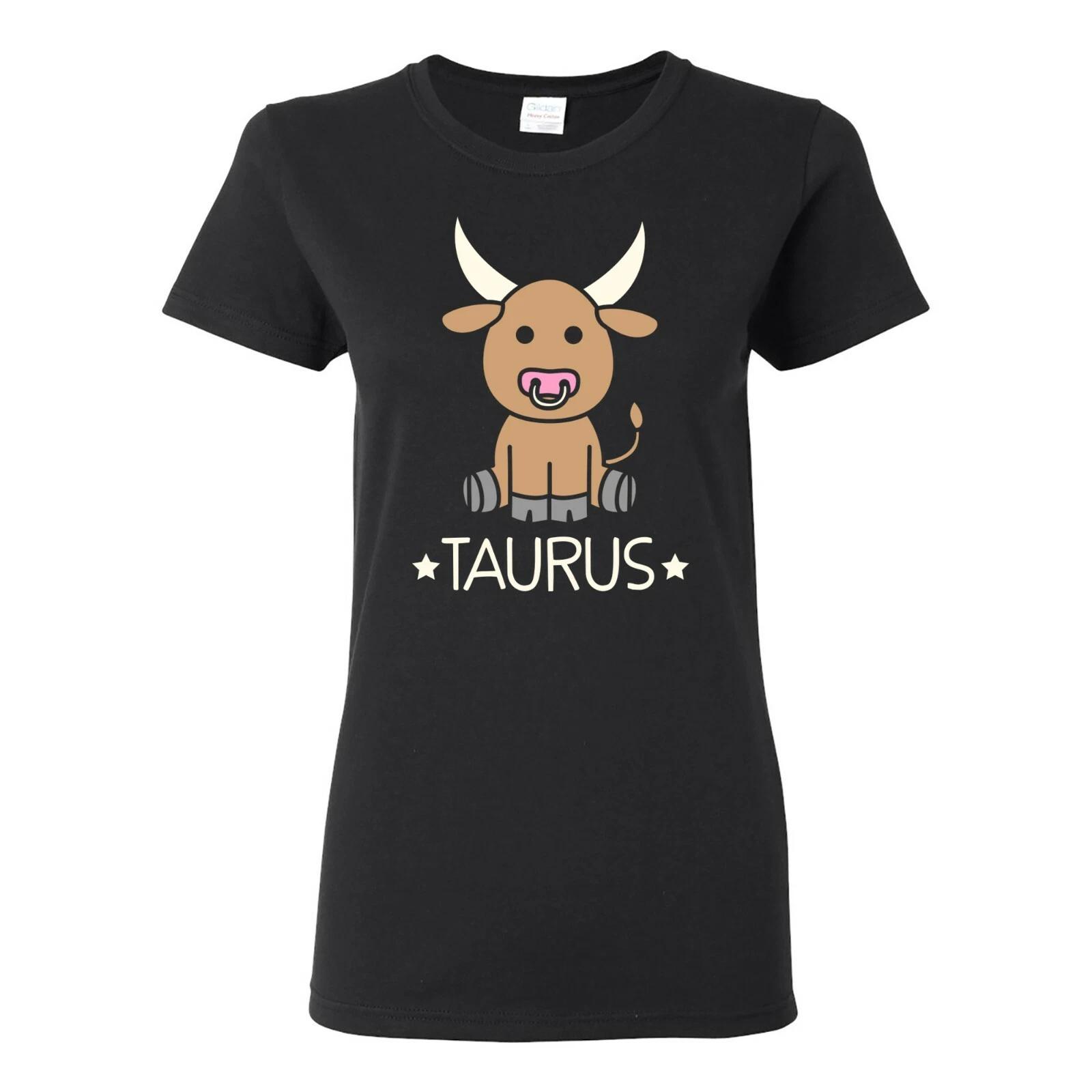 Cartoon Astrology Taurus - The Bull Birthday Horoscope Womens T Shirt M