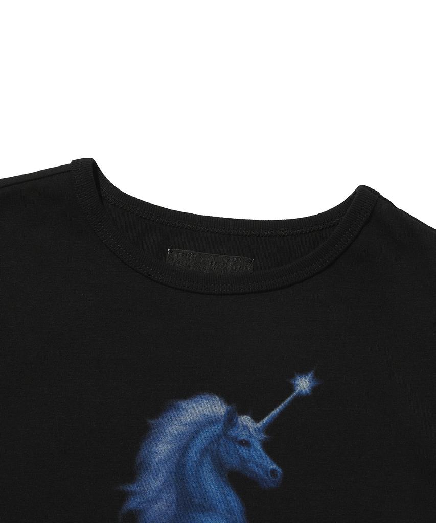 Seuweideu Unicorn Crop Tee [Black]