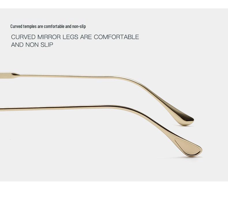 Trendsetting Frameless Metal Sunglasses: High-End Street Style for Men & Women