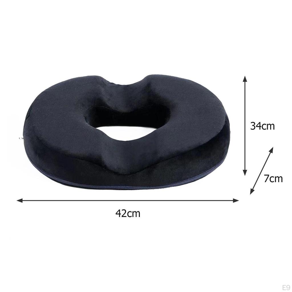 Poduszka Donut Wsparcie Kości Ogona Hemoroidy Prostata Wykonana z Włókna Poliestrowego Bawełny z Antypoślizgowym Spodem