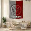 Custom Name Eintracht Frankfurt Wall Tapestry Aesthetic Wall Hanging Printed Fabric Blanket Decorative Tapestries for Bedroom Living Room Home Decor