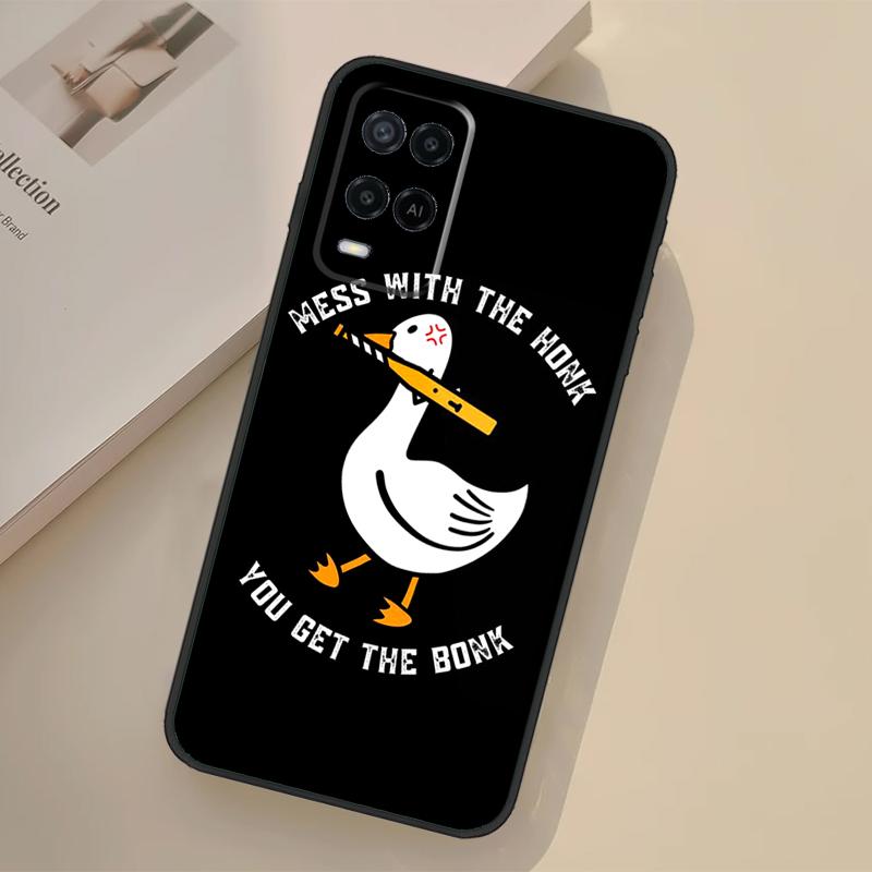 Duck Goose Honk Bonk Funny Meme Case For Oppo A17 A57 A77 A74 A54 A94 A78 A98 A18 A60 A80 A40 A38 A58 A96 A76 A16 A15 A5 Pro