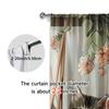 Interesting cat and floral patterns Print Drapes Room Darkening Window Curtains Home Decor,Rod Pocket Blackout Curtains Bedroom