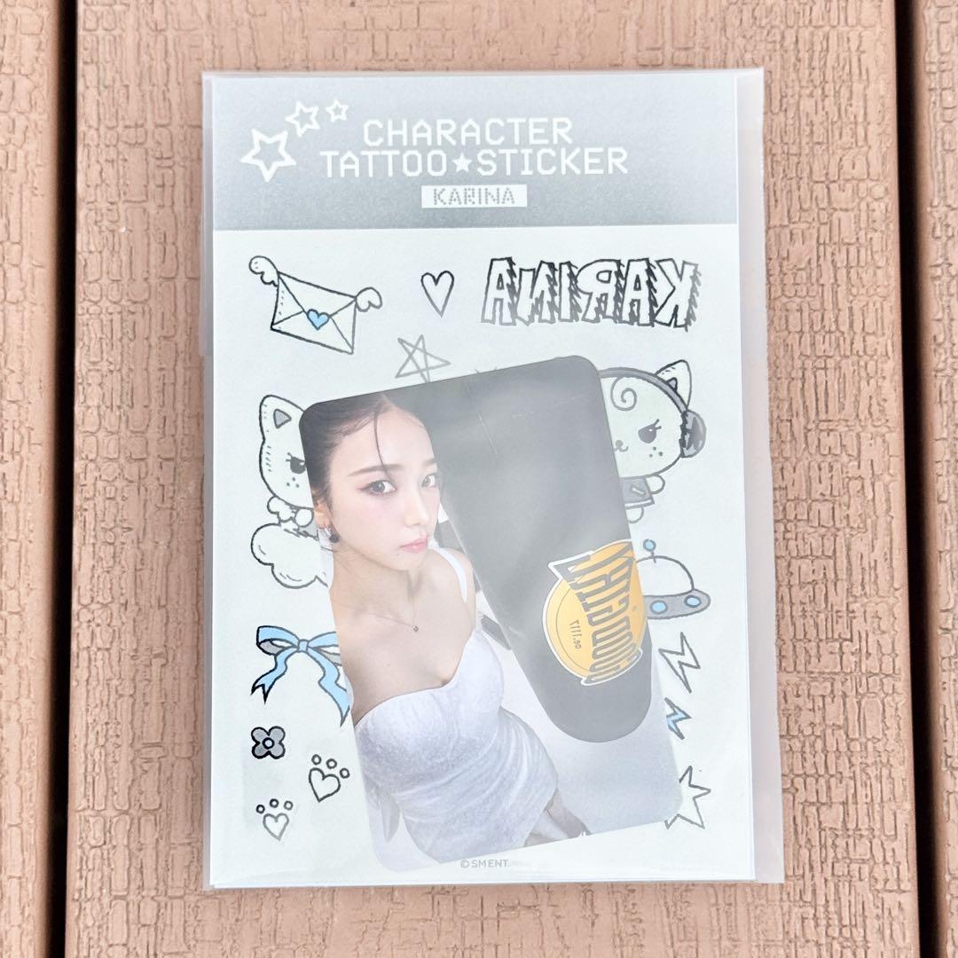 

[Б/У] Наклейка-тату Karina aespa с торговой карточкой