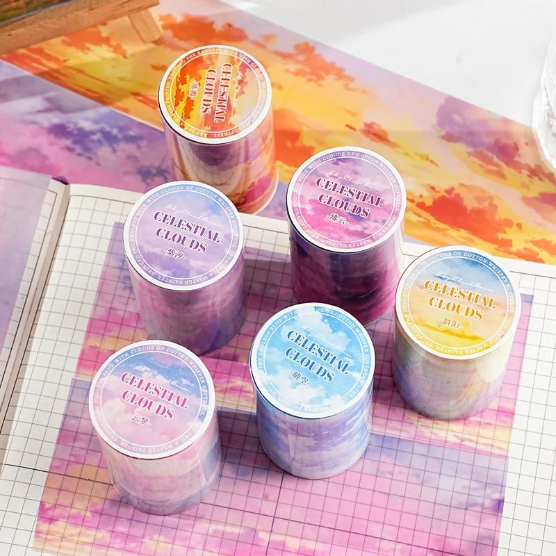 60mm*2m Sky Clouds Landscape Tapes DIY Scrapbooking Decor Photo Album Collage Journalling Materials Stickers