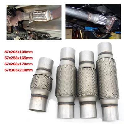 2,25 in/57mm Auto Auspuff Rohr Teleskop Flexible Verbindung Braid Balg Edelstahl Schalldämpfer Rohr Stecker Geschweißte Universa